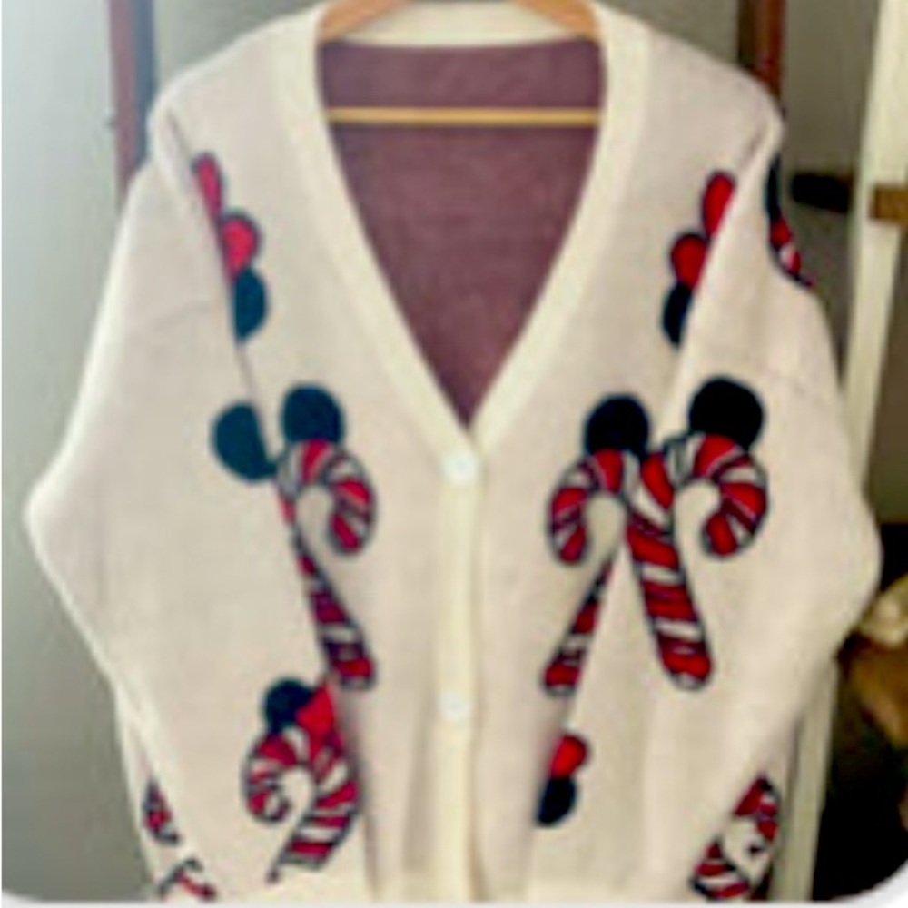 Mickey Candy Cane Cardigan